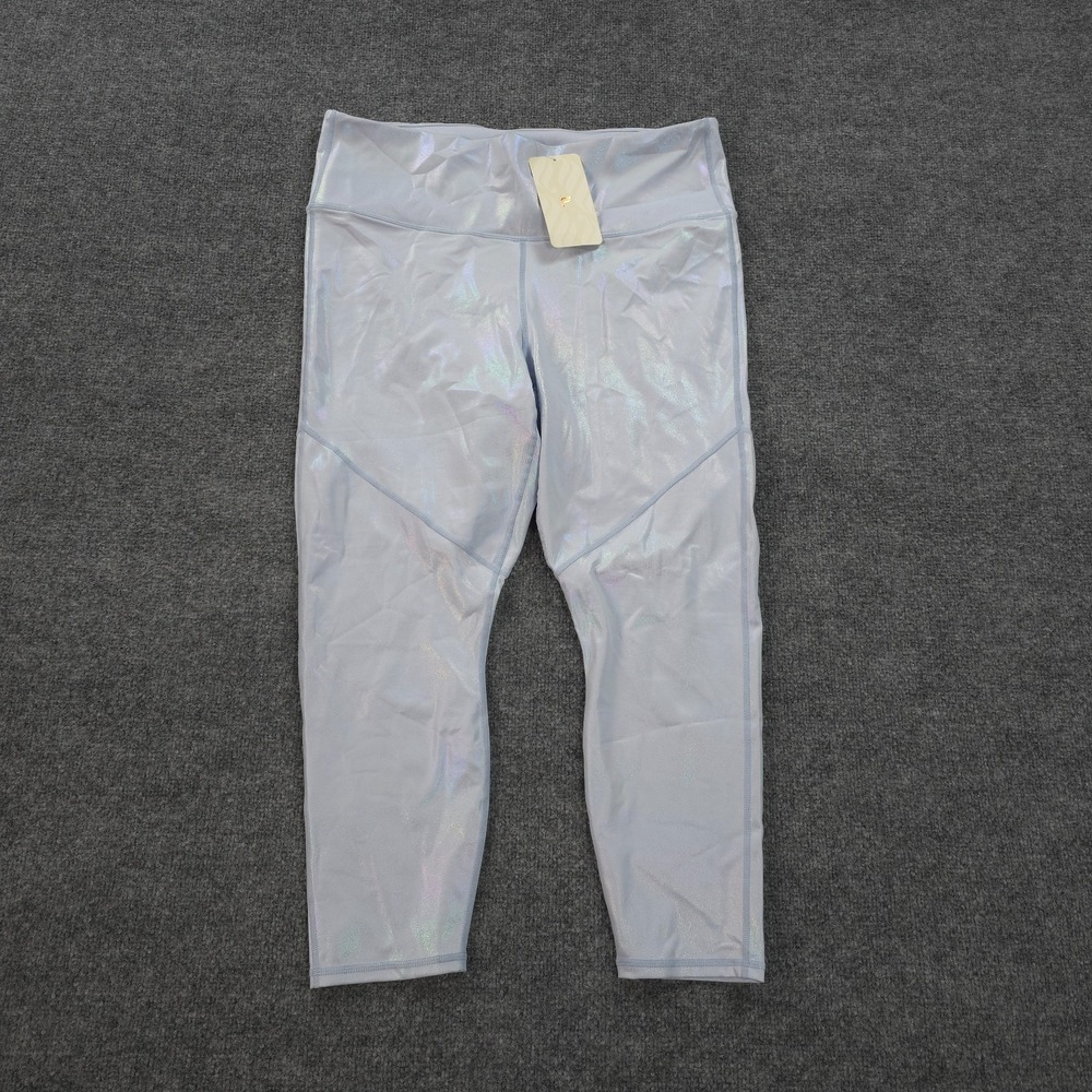 Fabletics Pants Womens 2X High Wasted Iridescent Luxe 7/8 Stretch Prep Sport NEW